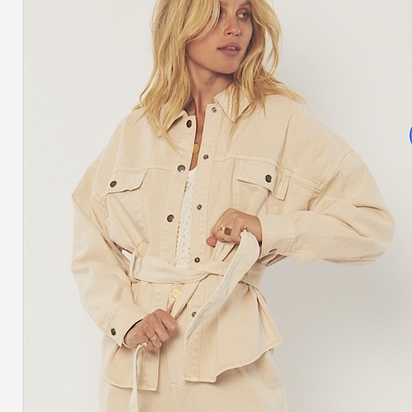 AMUSE SOCIETY dorr woven Jacket in Sand - Picture 2 of 5